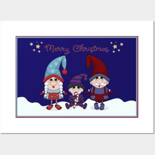 Merry Christmas from the Gnome Family Posters and Art